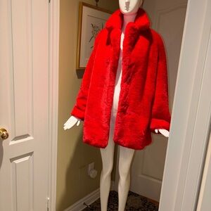 SUNCOO Striking Scarlet Teddy Jacket